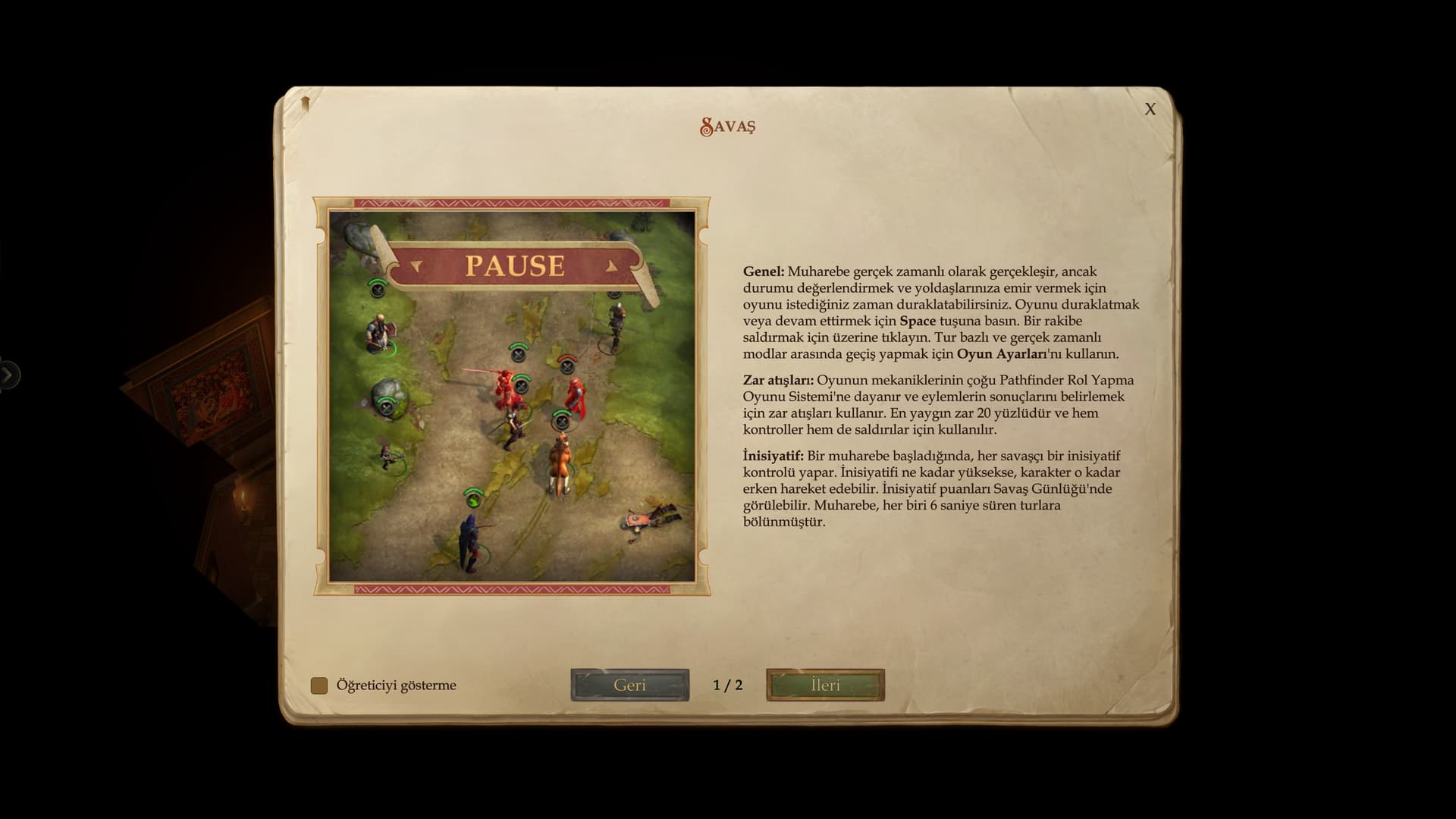 Pathfinder: Kingmaker Türkçe yama ekran görüntüsü 4