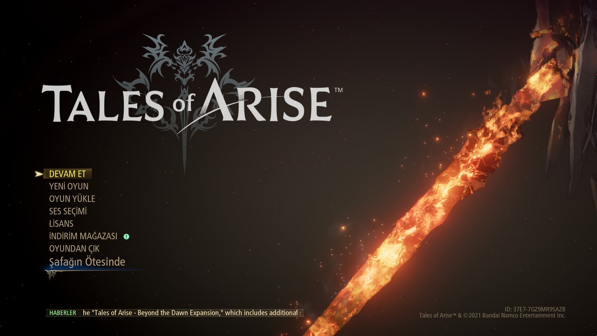 Tales of ARISE Türkçe yama ekran görüntüsü 1